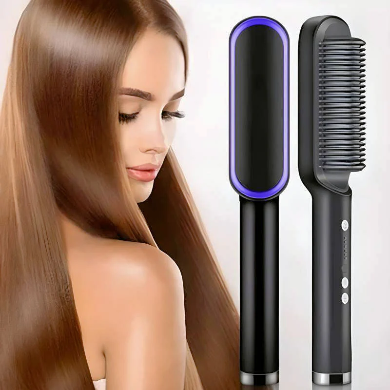 CEPILLO PREMIUM  ALISADOR QUITA FRIZZ PROFESIONAL 👱🏻♀️ + CREMA ALISADORA ✅